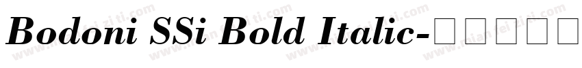 Bodoni SSi Bold Italic字体转换